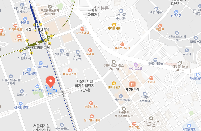 씨엠바더월드 본사 위치 지도
